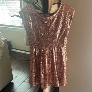 Epic Threads Glittering Rose Gold Kids Dress